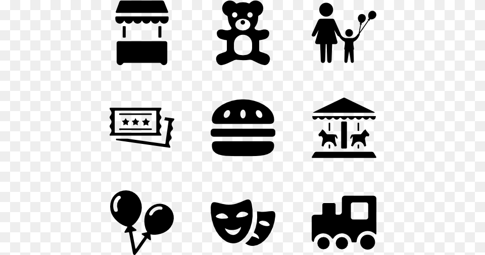 Amusement Park Finance Icon Vector, Gray Free Png