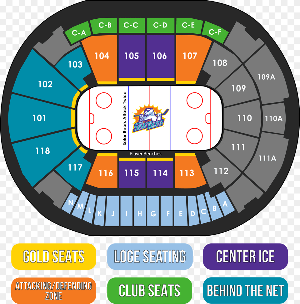 Amway Center Seating Chart Orlando Solar Bears Hockey Amway Center Hockey Seating Chart, Scoreboard Free Png Download