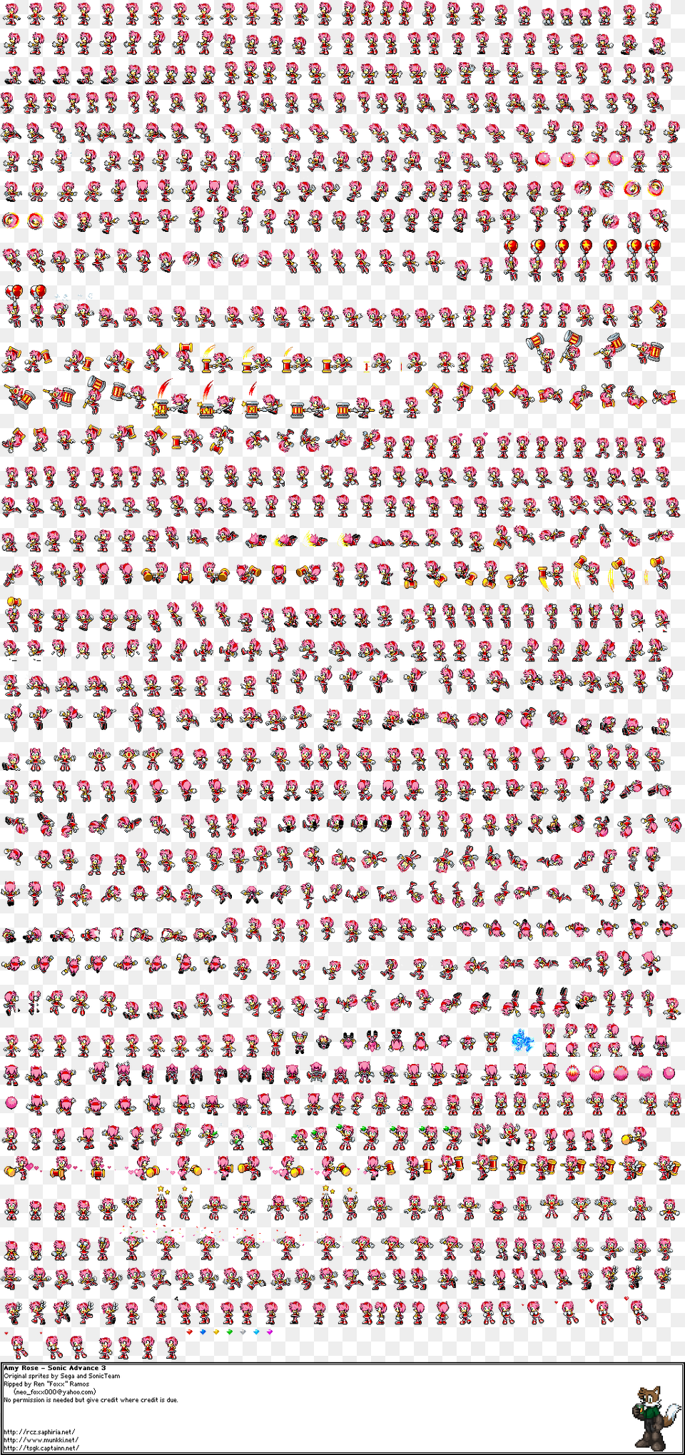 Amy Rose Amy Rose Sprite Sheet, Text, Art, Collage, Page Png Image