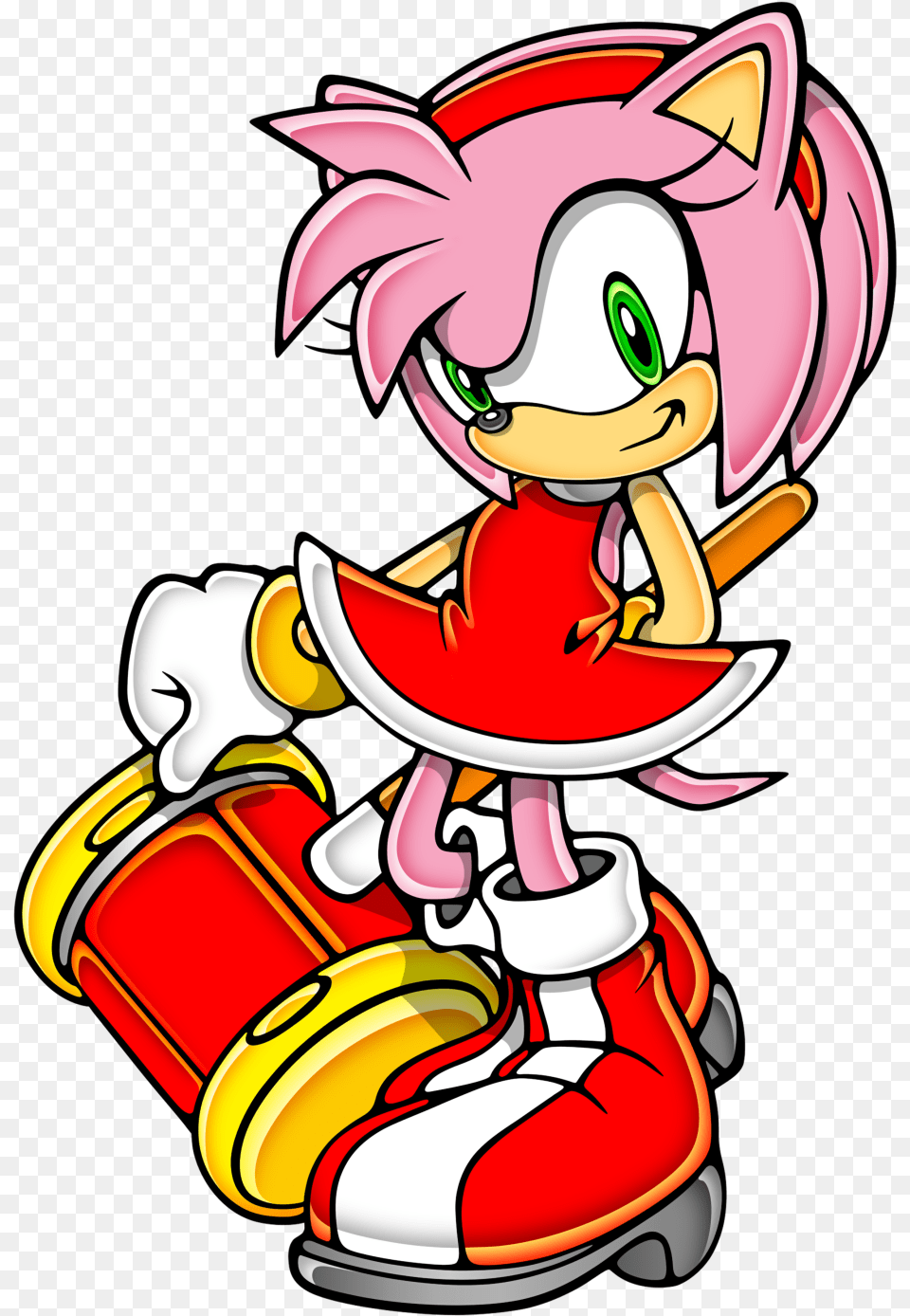 Amy Rose Amy Rose With Hammer, Dynamite, Weapon, Cartoon, Baby Free Png