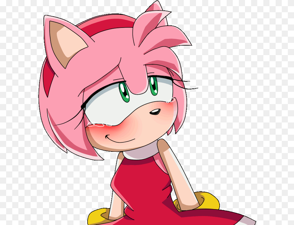 Amy Rose Gif By Cartoonfanunited Amy Rose Sonic X Gif, Book, Comics, Publication, Baby Free Png Download