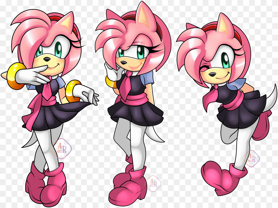 Amy Rose Sonic X Alternate Outfit The Hedgehog Amy Rose Sonic The Hedgehog, Book, Comics, Publication, Baby Free Png