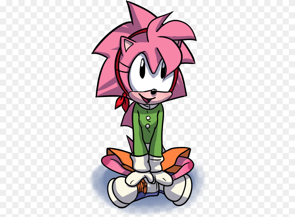 Amy Rose Winter Outfit Fanart I Drew Cartoon, Book, Comics, Publication, Baby Png Image