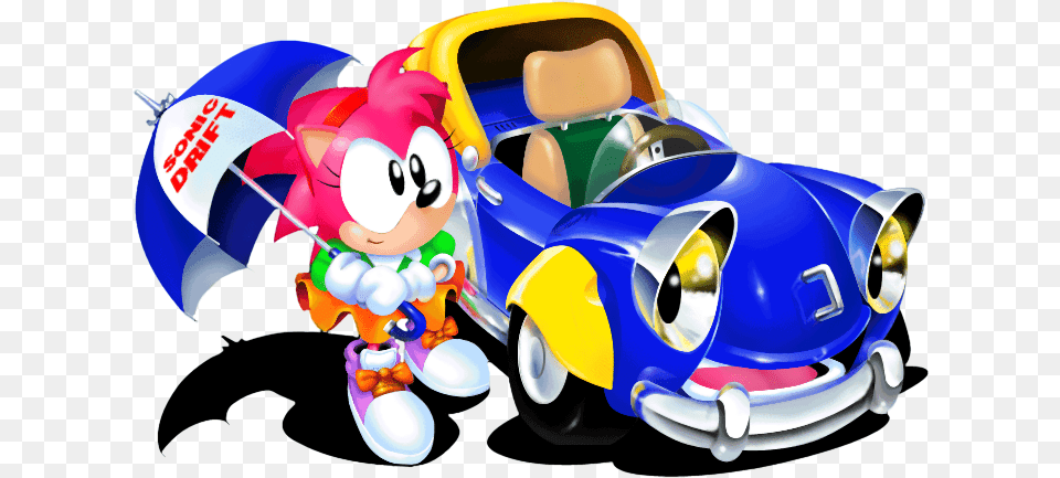 Amy With Car Amy Rose Sonic Drift, Kart, Transportation, Vehicle Free Png Download