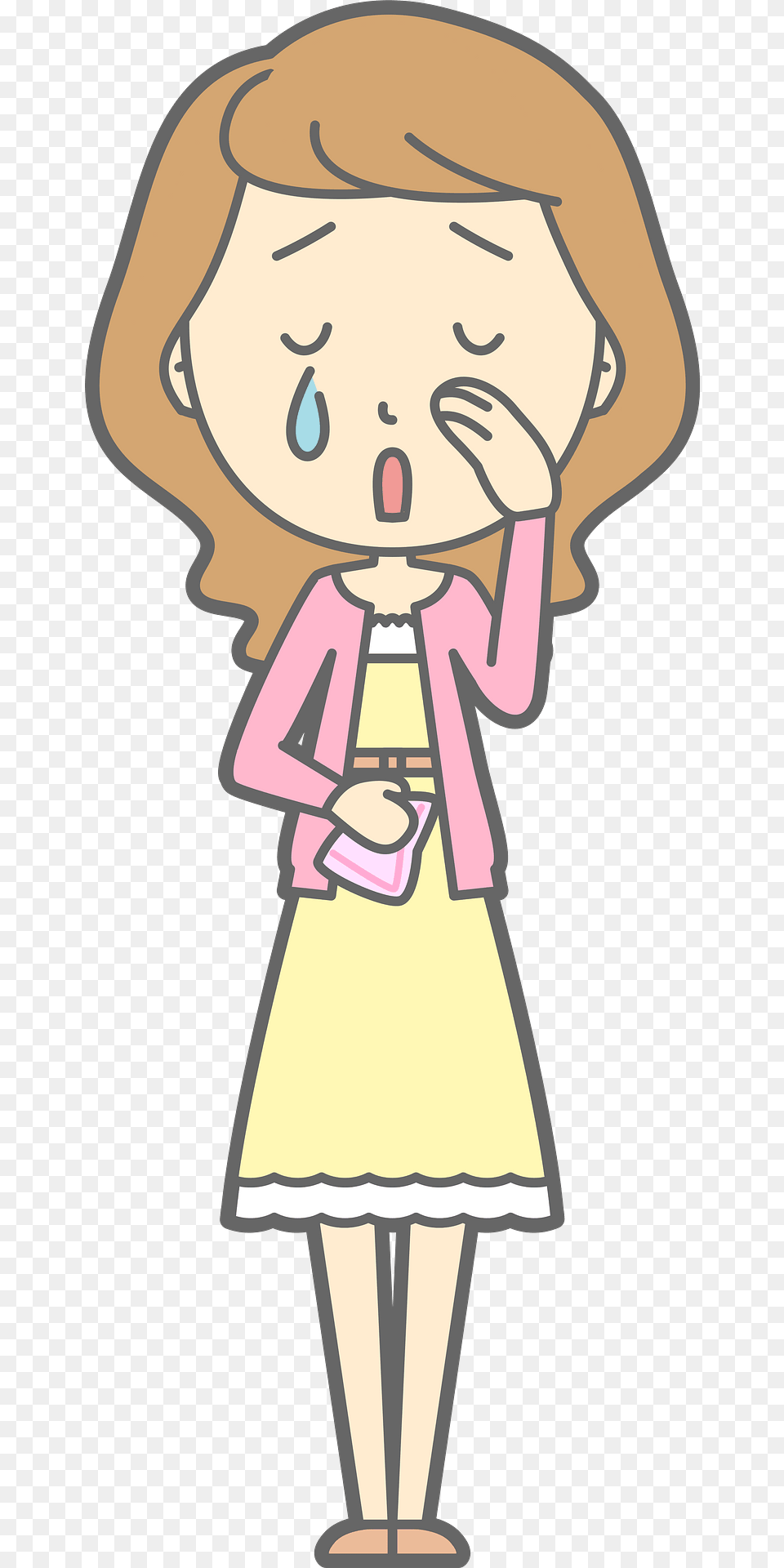 Amy Woman Is Crying Tears Clipart, Book, Comics, Publication, Person Free Png Download