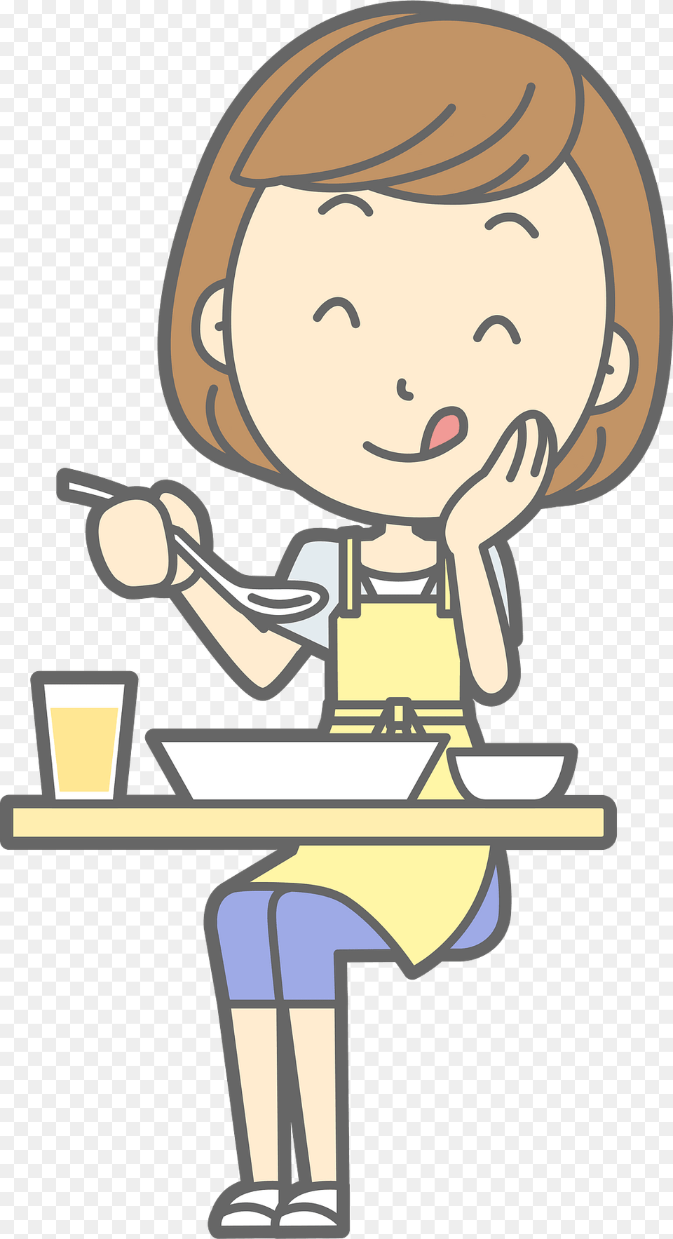 Amy Woman Is Eating A Delicious Meal Clipart, Cutlery, Face, Head, Person Png