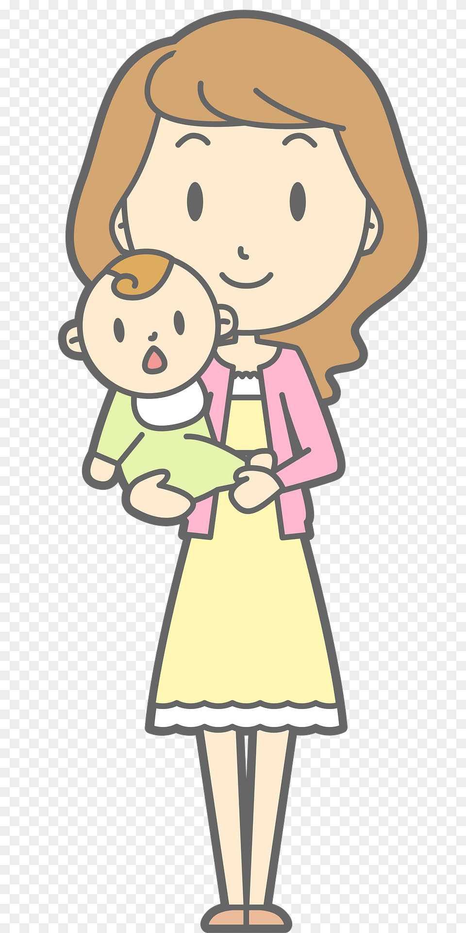 Amy Woman Is Holding A Baby Clipart, Person, Face, Head, Cartoon Free Png