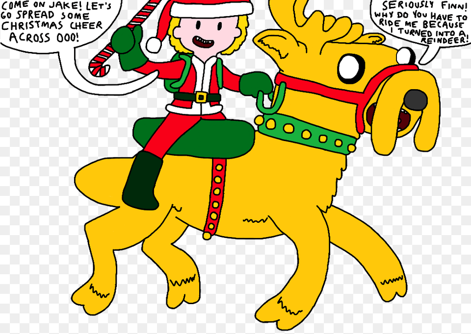 An Adventure Time Christmas Quest With Santa Finn And Cartoon, Book, Comics, Publication, Baby Free Png
