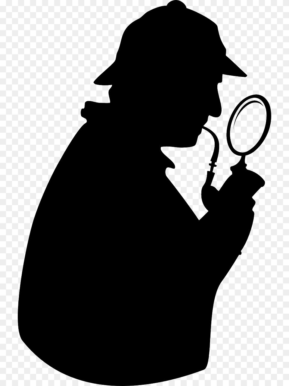 An Advisory Detective For A Tube And A Magnifying Glass Detective Magnifying Glass Icon, Silhouette, Adult, Female, Person Png