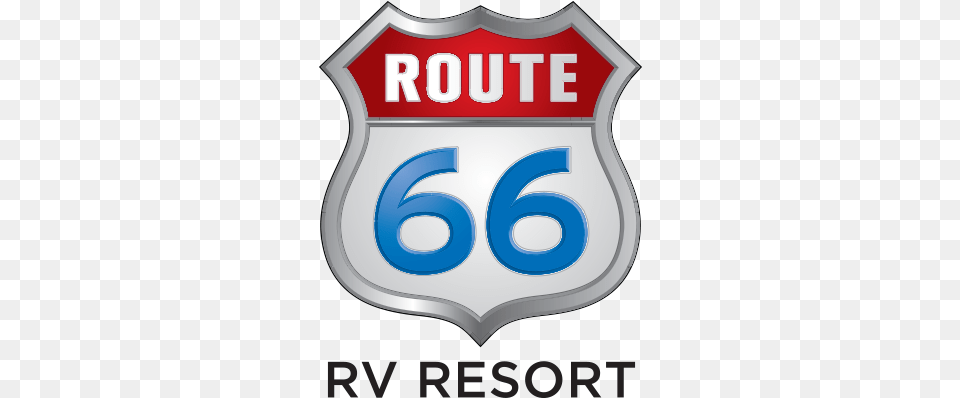 An All New Luxury Travel Destination Will Debut On Route 66 Casino Logo, Symbol, Badge, Disk Png Image