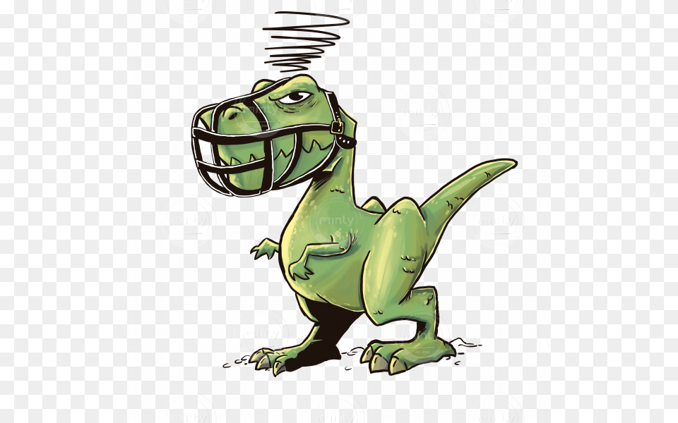 An Angry T Rex Dinosaur Because He Is Muzzled And Can Not Bite, Animal, Person, Reptile, Face Png