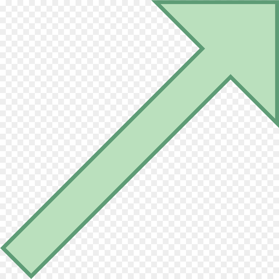 An Arrow Pointing Straight Up And Angled To The Icon, Green Free Transparent Png
