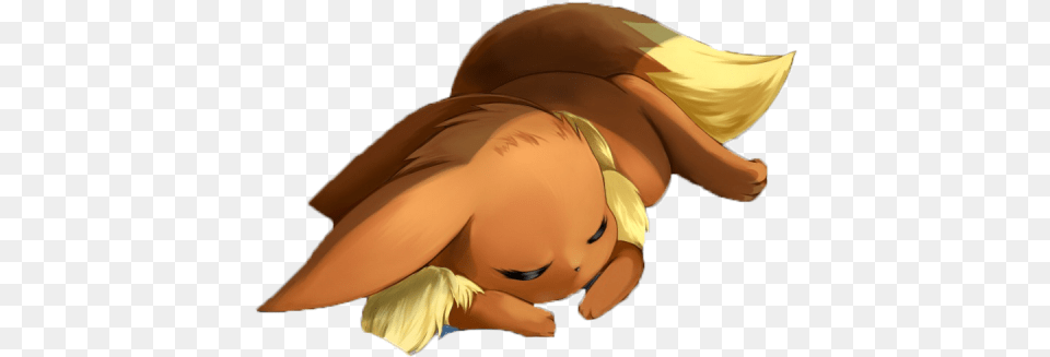 An Asleep Eevee Team Fortress 2 Sprays Pokemon Eevee Sleeping, Adult, Female, Person, Woman Free Transparent Png