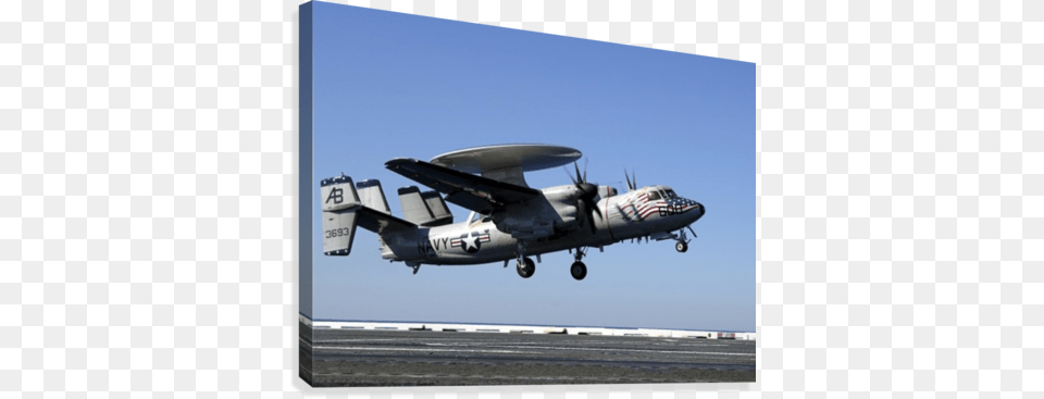 An E 2c Hawkeye Conducts A Touch And Go Landing Aboard Vaw, Aircraft, Vehicle, Airplane, Animal Free Png Download