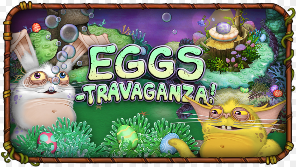 An Eggs Travaganza On Water Island Cartoon, Birthday Cake, Cake, Cream, Dessert Free Transparent Png