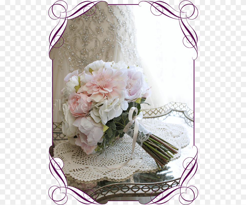 An Elegant And Romantic Silk Artificial Wedding Bridal Flower Bouquet, Flower Arrangement, Flower Bouquet, Plant, Art Png