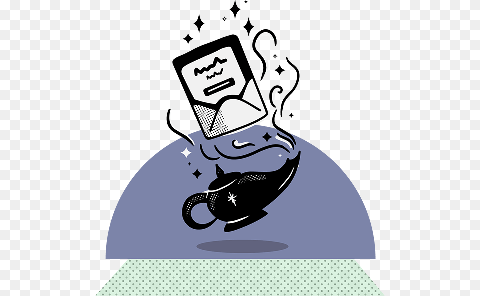 An Email Coming Out Of A Magic Genie Lamp, People, Person, Clothing, Hat Png