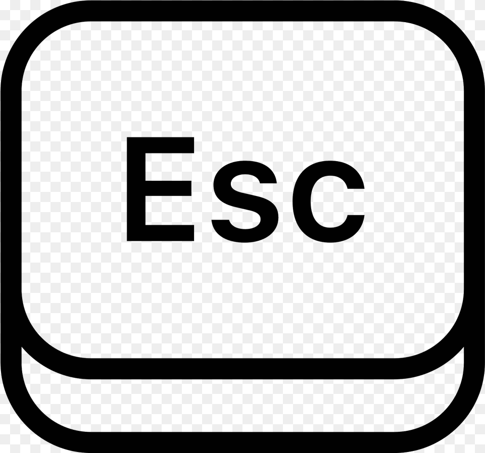 An Escape Sign Shortened To The First Three Letters Alt Icon, Gray Free Png Download