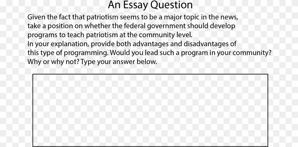 An Essay Question Document, Gray Png Image