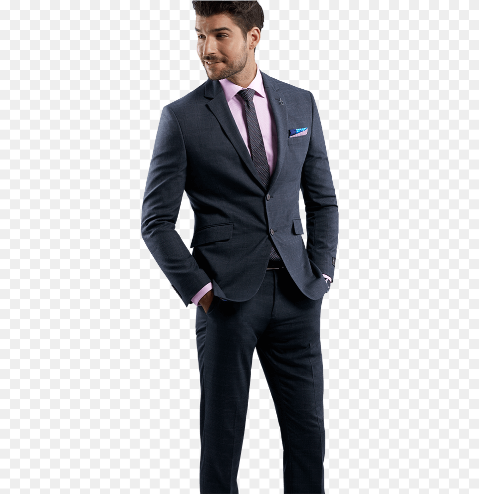 An Essential In Every Modern Man39s Wardrobe This Slate Tuxedo, Suit, Clothing, Formal Wear, Person Png Image