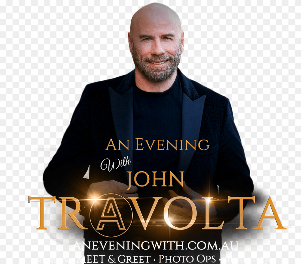 An Evening With John Travolta Poster, Adult, Person, Man, Male Png