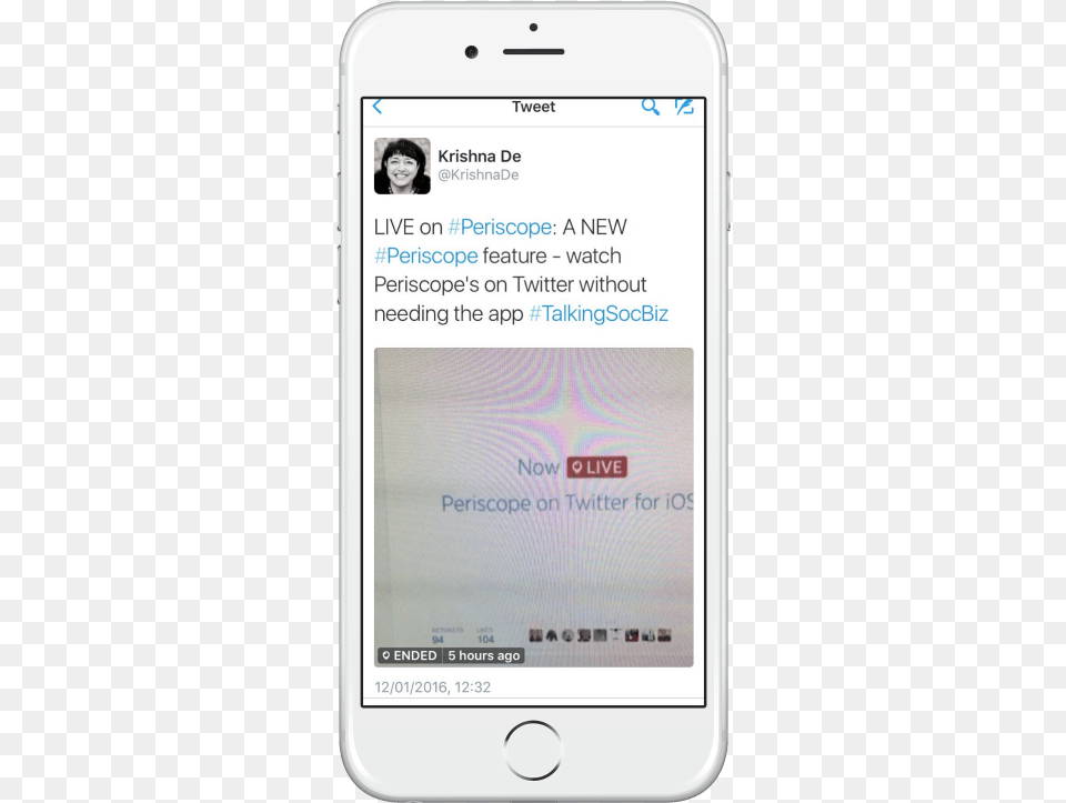 An Example Of A Periscope Live Stream Viewed On The Iphone, Electronics, Mobile Phone, Phone, Text Free Png