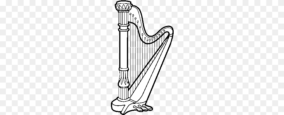 An Harp Coloring, Musical Instrument, Smoke Pipe Free Png