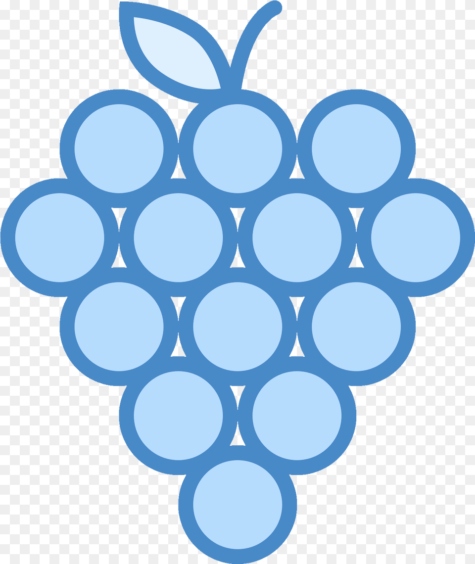An Icon Of A Bunch Of Grapes With A Short Stem Cartoon Grapes, Produce, Food, Fruit, Plant Png Image