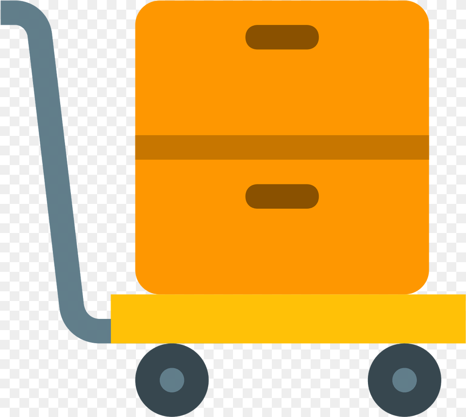 An Icon Of A Hand Trolley Manuevering Two Stacked, Baggage, Suitcase Free Transparent Png