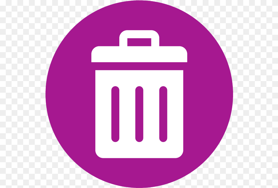 An Icon Of A Rubbish Bin, Purple, Disk, Plastic Png Image