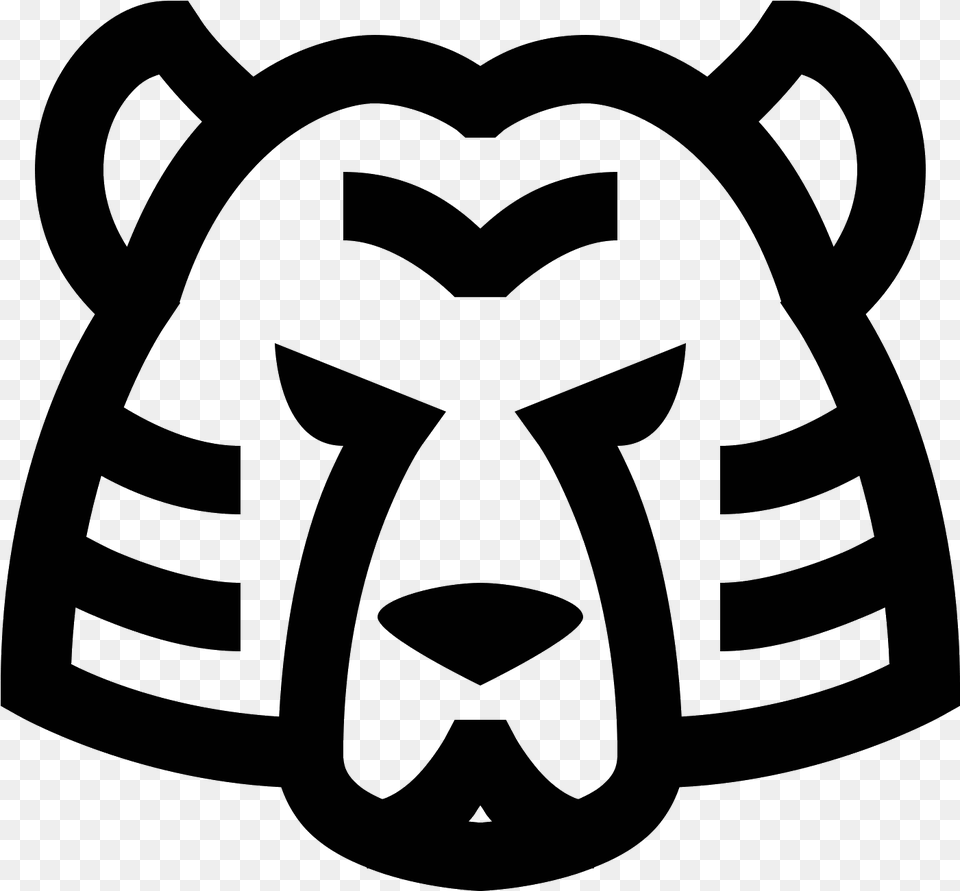 An Icon Of A Tiger Head Tigre Icon, Gray Free Transparent Png