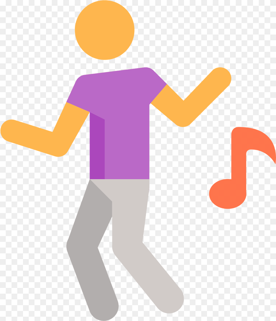 An Icon Of Dancing Consists Of A Man Or Woman Standing Color Dance Icon, Cross, Symbol, Juggling, Person Free Transparent Png