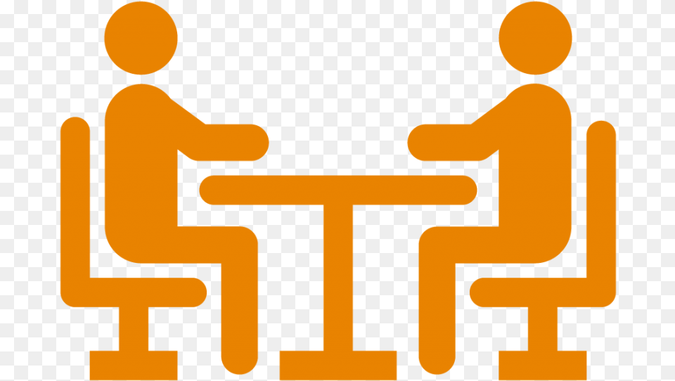 An Icon Representing Two People Seated At A Table Table With Two People Seated Free Png