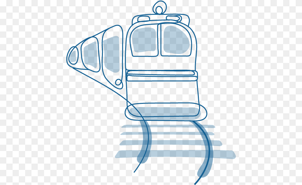 An Illustration Of A Train Moving Down The Tracks Office Chair, Transportation, Vehicle Free Png