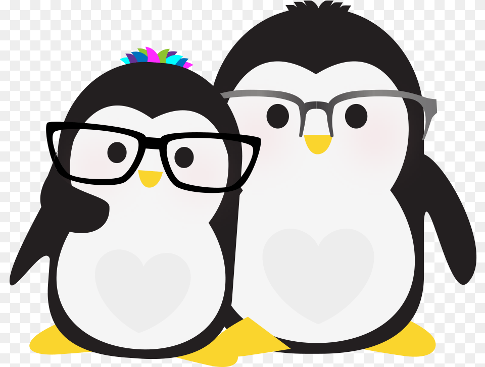 An Illustration Of Penguins Wearing Glasses Penguin With Glasses, Accessories, Baby, Person, Animal Free Transparent Png