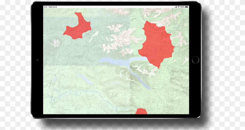 An Ipad Display Showing The Current Wildfires Overlay Atlas, Chart, Plot, Map, Computer Free Png Download