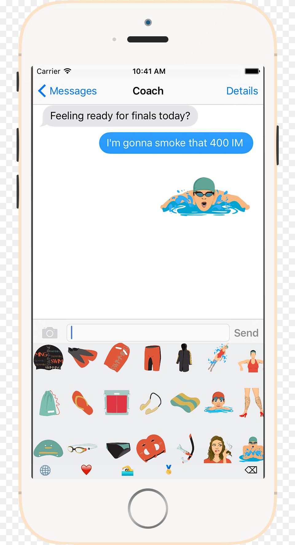 An Iphone App With Emojis For Every Swimming Situation Emoji, Adult, Text, Phone, Person Png