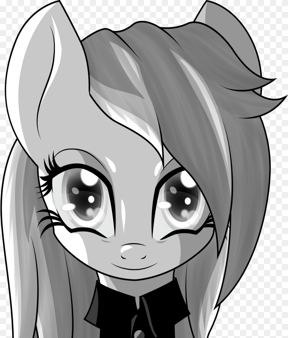 An M Black And White Clothes Earth Pony Face Female Cartoon, Book, Comics, Publication, Animal Free Transparent Png