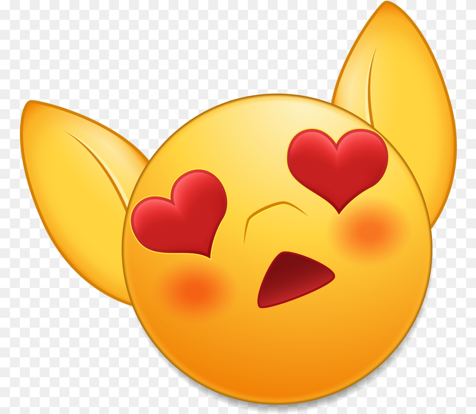 An M Blushing Emoji Head Heart Heart Eyes Open Smiley, Astronomy, Moon, Nature, Night Free Png Download