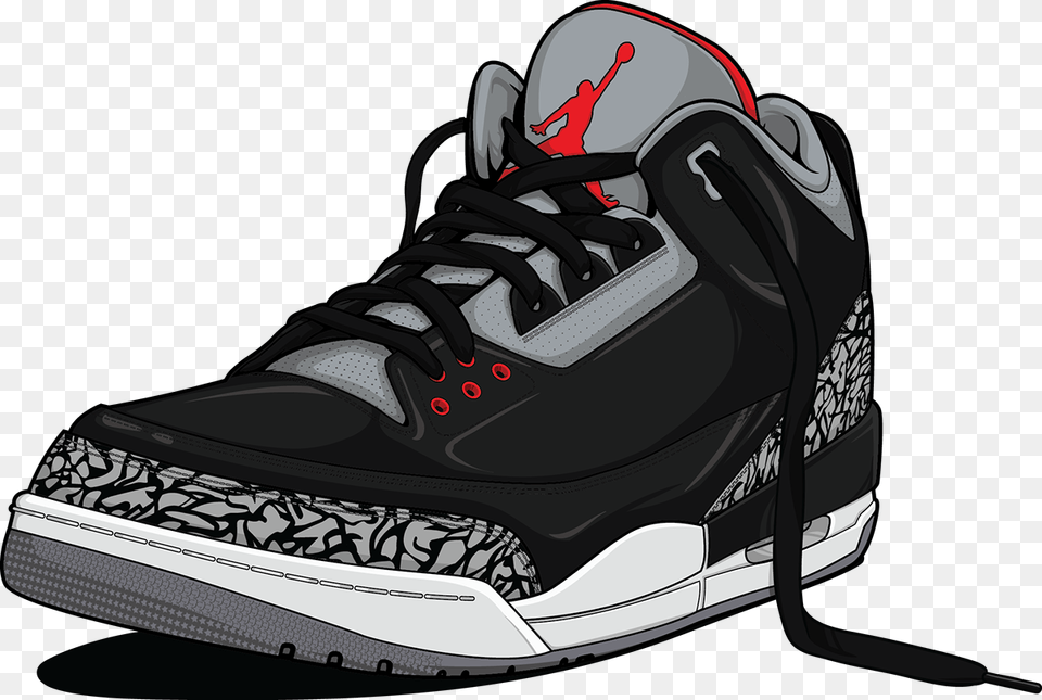 An Ode To The Iconic Ad Campaigns For Air Jordan Shoes Jordan 3 Cartoon, Clothing, Footwear, Shoe, Sneaker Free Png Download