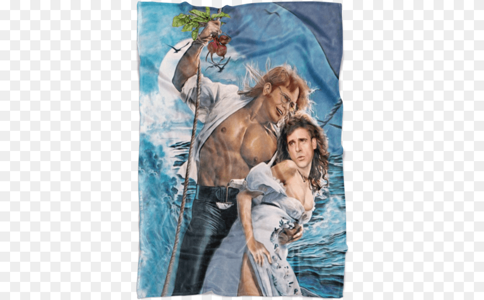 An Office Romance Fleece Throw Blanket, Art, Painting, Adult, Person Png