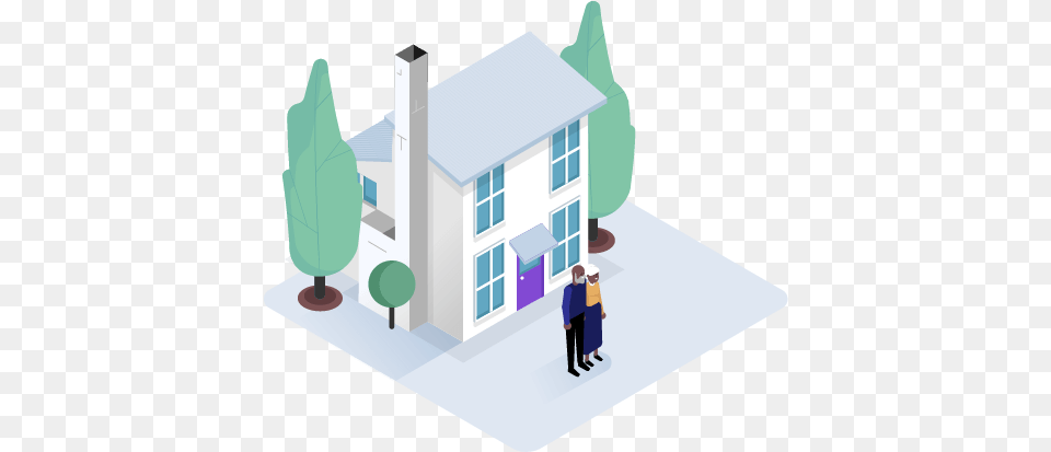 An Old Couple Standing Next To Their Nice House House, Cad Diagram, Diagram, City, Person Png