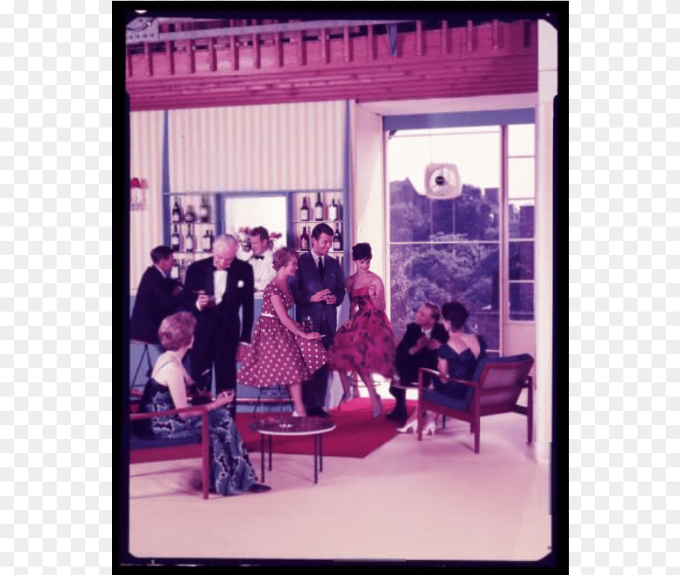 An Old Photograph In Red Tones Of A Group Of Four Men 1960s Cocktail Party, Dress, Tuxedo, Suit, Clothing Free Png Download