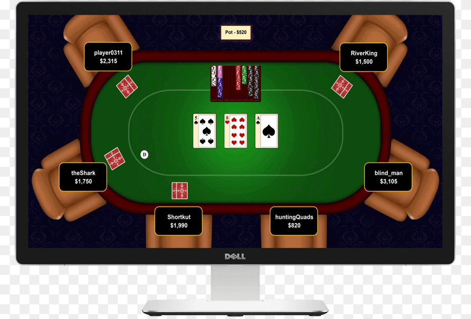 An Online Poker Room On A Desktop Screen Jogo De Poker Online, Computer Hardware, Electronics, Hardware, Monitor Png Image