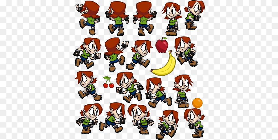 An Optimized Sprite Sheet Sprite Sheet, Banana, Food, Fruit, Plant Png Image