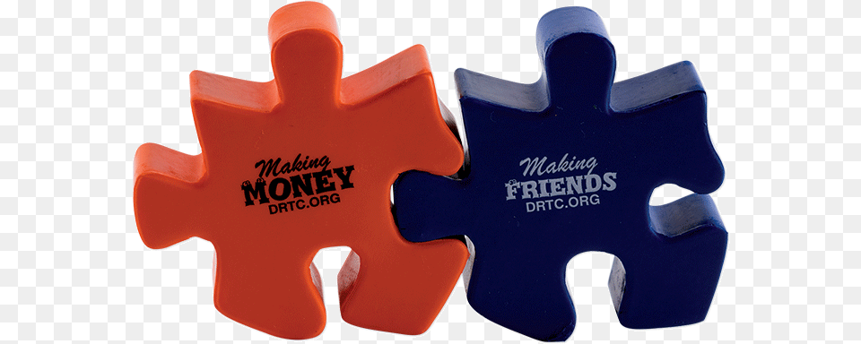 An Orange And A Blue Puzzle Piece Linked Together Puzzle Piece, Clothing, Glove, Smoke Pipe Png Image
