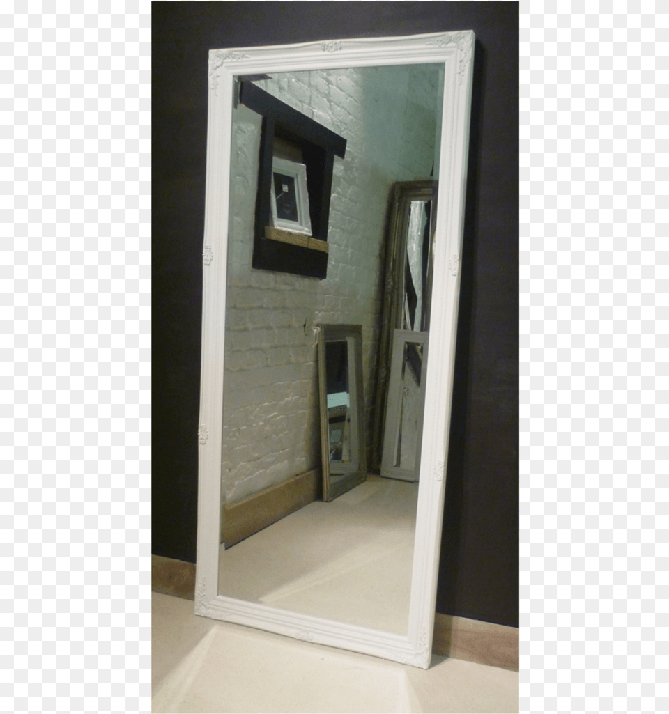 An Overall View Of This Striking Contemporary Mirror Modern Full Length White Mirror, Door, Floor, Flooring Png Image