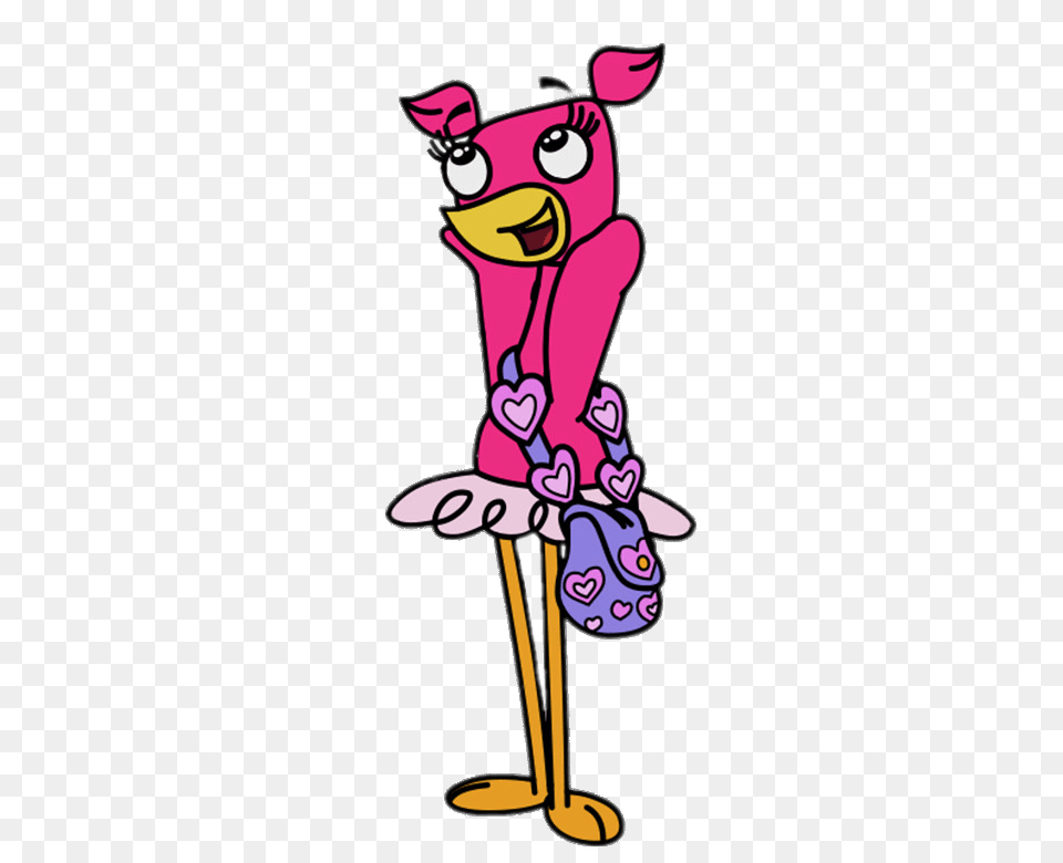 Anabella The Flamingo, Cartoon, Stilts Free Png