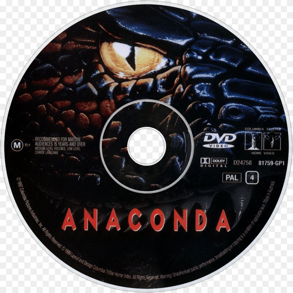 Anaconda Dvd Disc Anaconda, Disk, Machine, Wheel Png Image