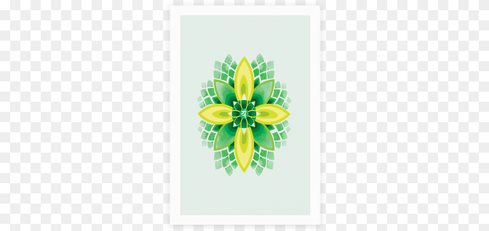 Anahata The Heart Chakra Poster T Shirt, Art, Floral Design, Graphics, Green Free Png Download